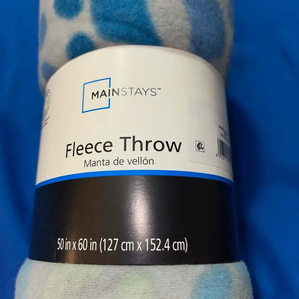 Bundle of two Gray Paw Fleece Throw Blanket 50